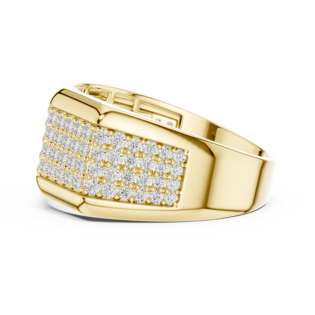 Multi-Row 1.2 ctw Diamond Men's Band - B1140 in Wedding Bands by 18 KARATS INC.
