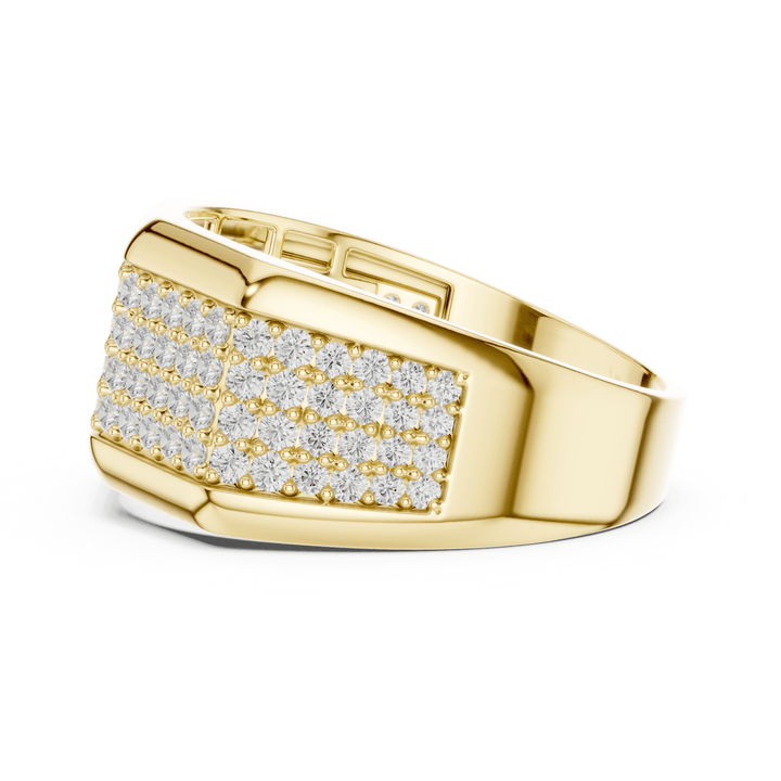 Multi-Row 1.2 ctw Diamond Men's Band - B1140 in Wedding Bands by 18 KARATS INC.