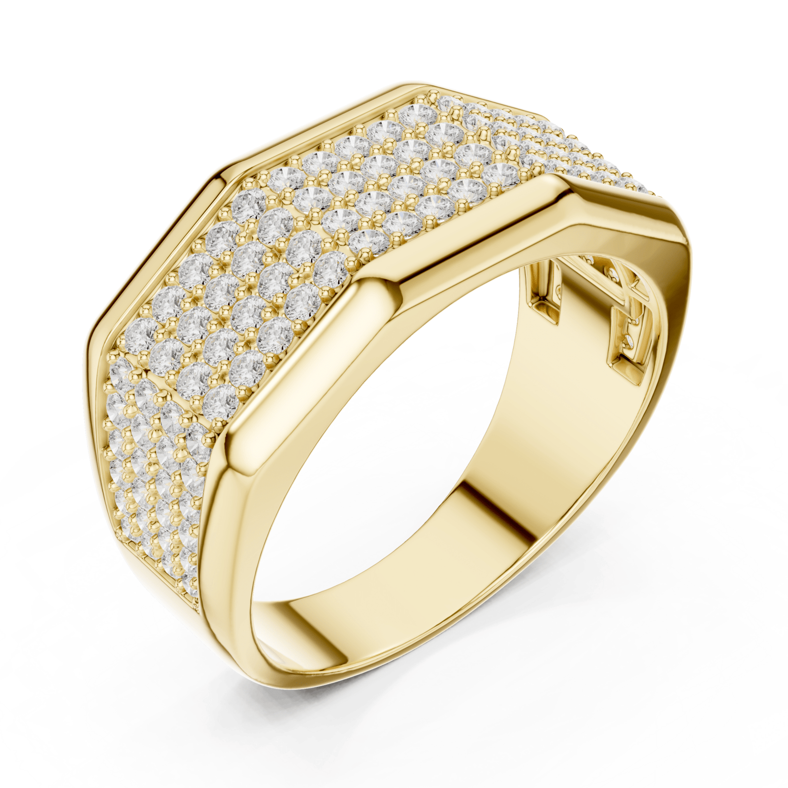Multi-Row 1.2 ctw Diamond Men's Band - B1140 in Wedding Bands by 18 KARATS INC.