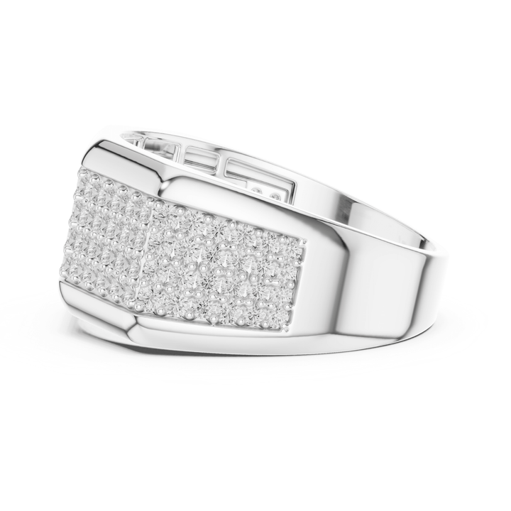 Multi-Row 1.2 ctw Diamond Men's Band - B1140 in Wedding Bands by 18 KARATS INC.