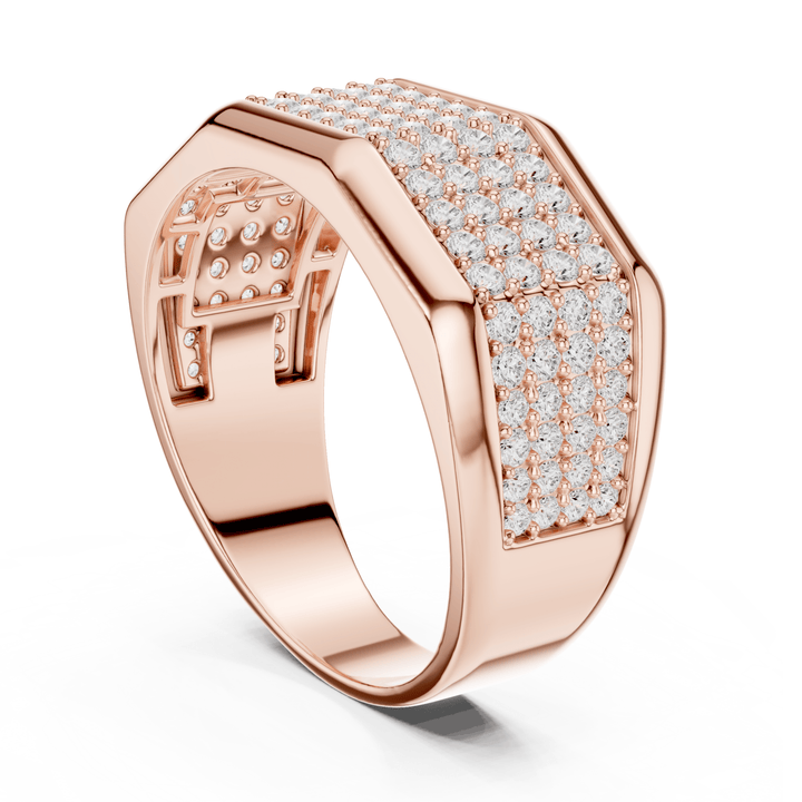 Multi-Row 1.2 ctw Diamond Men's Band - B1140 in Wedding Bands by 18 KARATS INC.