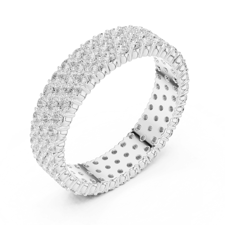 Multi-Row Round 1.94 ctw Diamond Eternity Band - B1147 in Wedding Bands by 18 KARATS INC.
