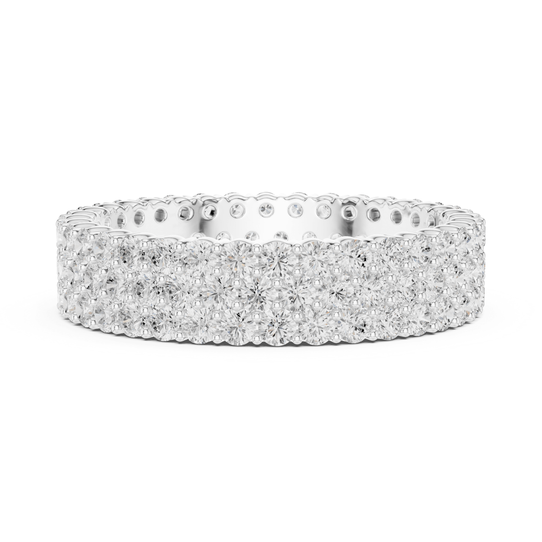 Multi-Row Round 1.94 ctw Diamond Eternity Band - B1147 in Wedding Bands by 18 KARATS INC.