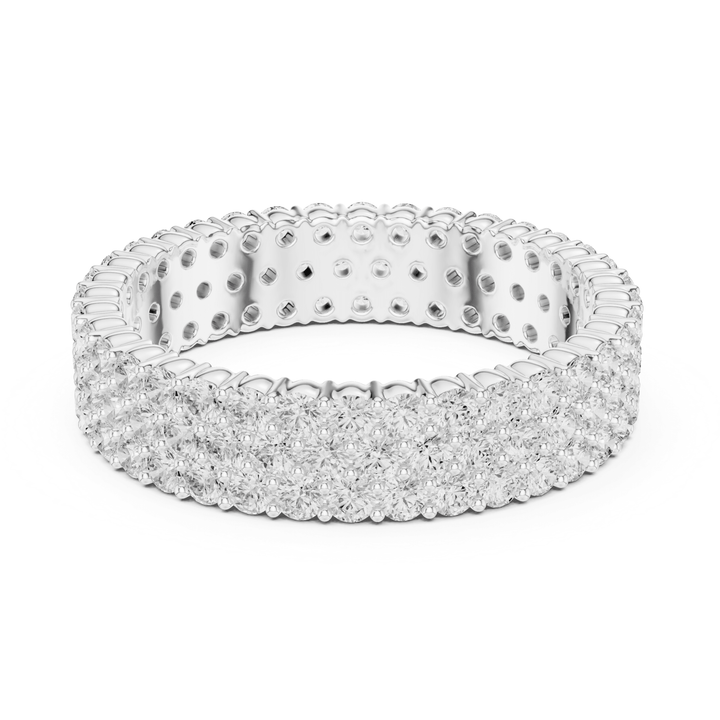 Multi-Row Round 1.94 ctw Diamond Eternity Band - B1147 in Wedding Bands by 18 KARATS INC.