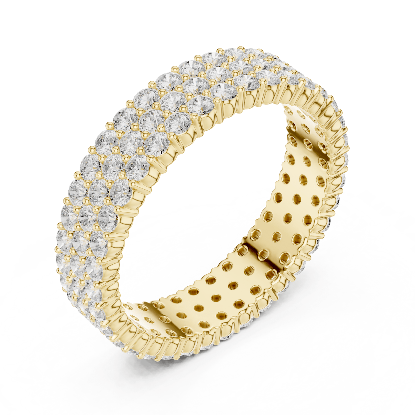 Multi-Row Round 1.94 ctw Diamond Eternity Band - B1147 in Wedding Bands by 18 KARATS INC.