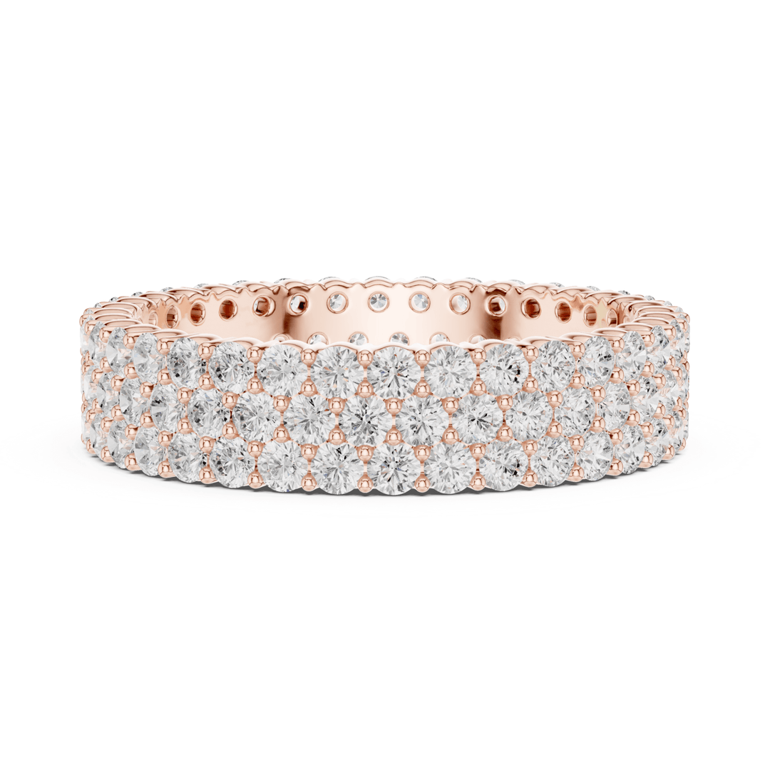 Multi-Row Round 1.94 ctw Diamond Eternity Band - B1147 in Wedding Bands by 18 KARATS INC.