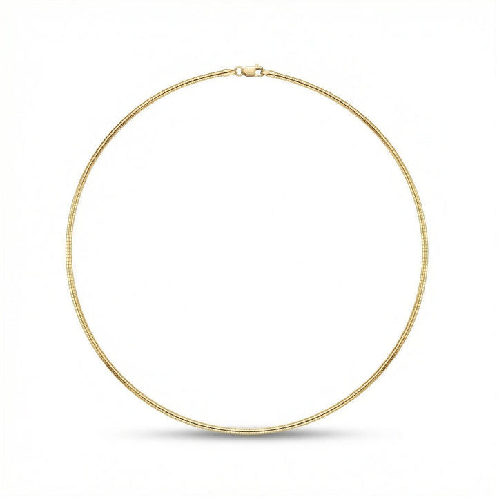 Omega Chain 14K Gold Necklace - P1118 in Necklace by 18 KARATS INC.