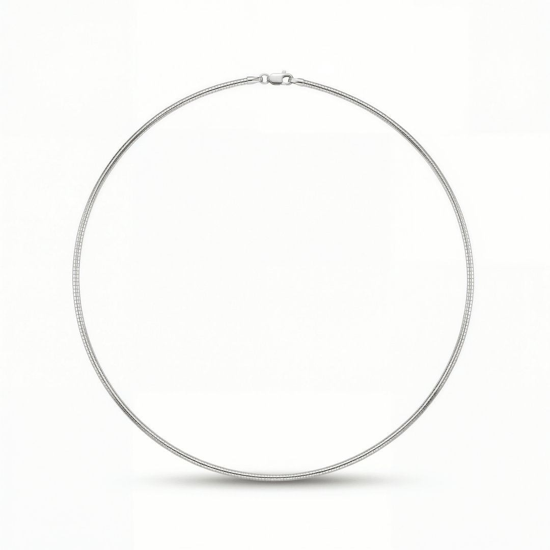 Omega Chain 14K Gold Necklace - P1118 in Necklace by 18 KARATS INC.