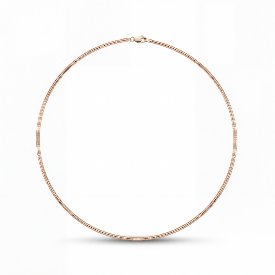 Omega Chain 14K Gold Necklace - P1118 in Necklace by 18 KARATS INC.