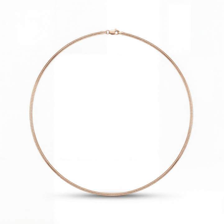 Omega Chain 14K Gold Necklace - P1118 in Necklace by 18 KARATS INC.