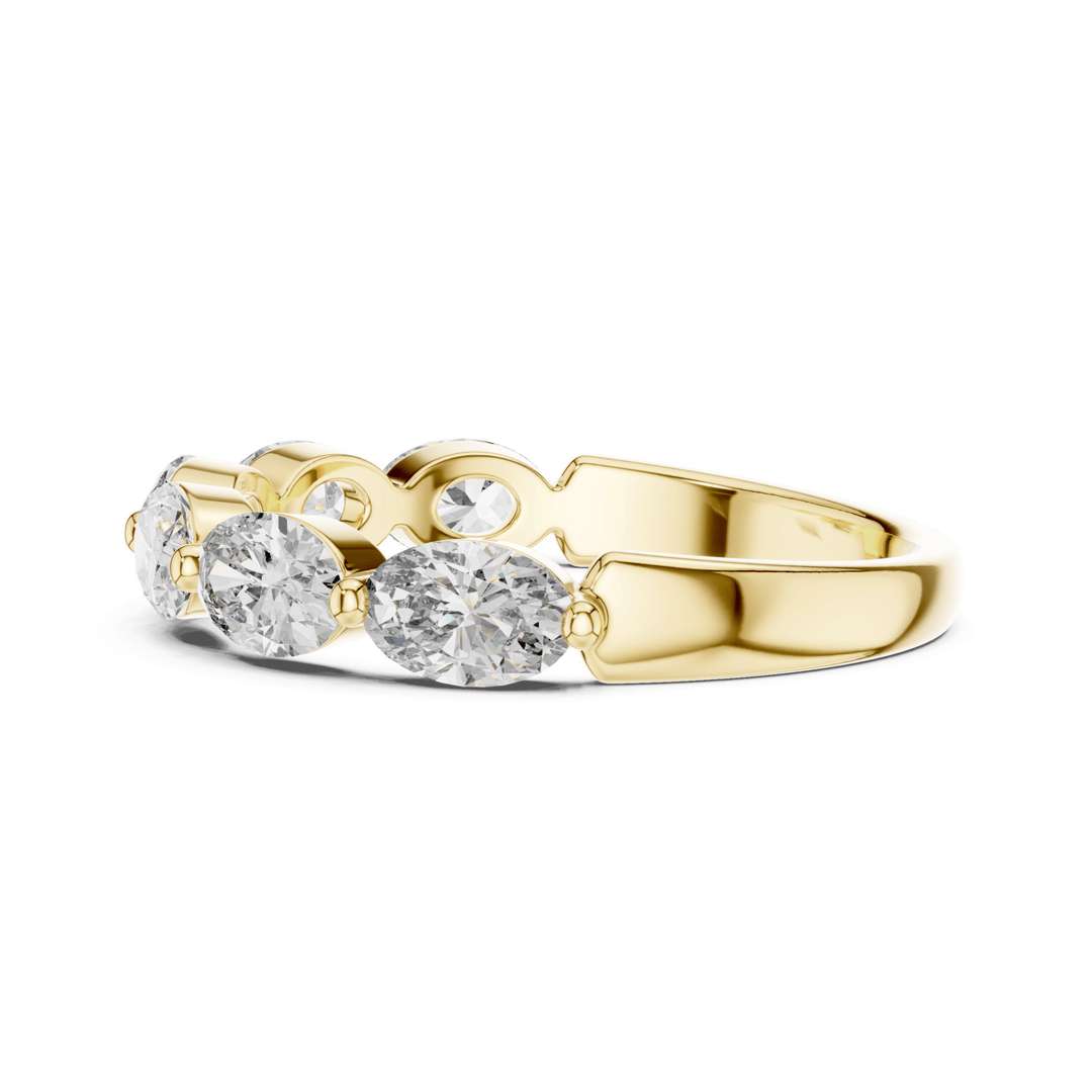 Oval 1.5 ctw Diamond Wedding Band - B1125 in Wedding Bands by 18 KARATS INC.