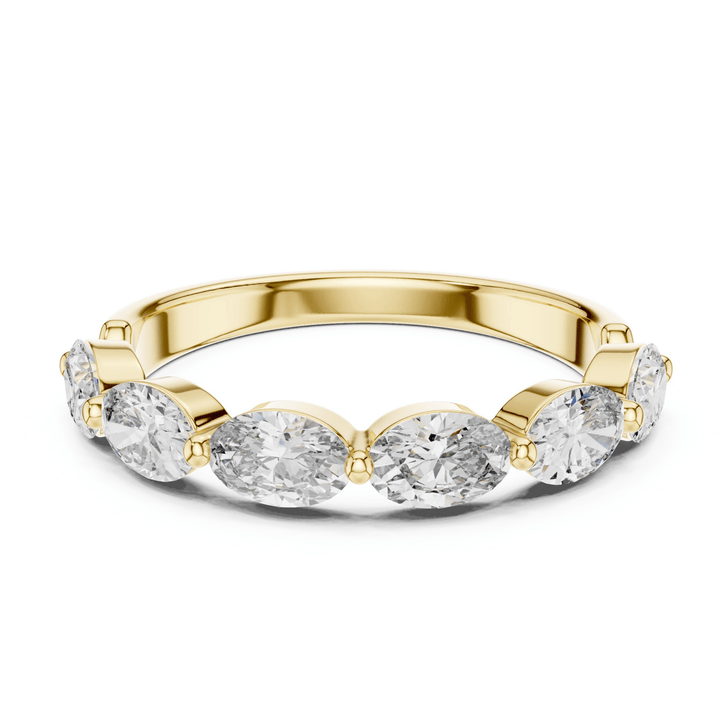 Oval 1.5 ctw Diamond Wedding Band - B1125 in Wedding Bands by 18 KARATS INC.