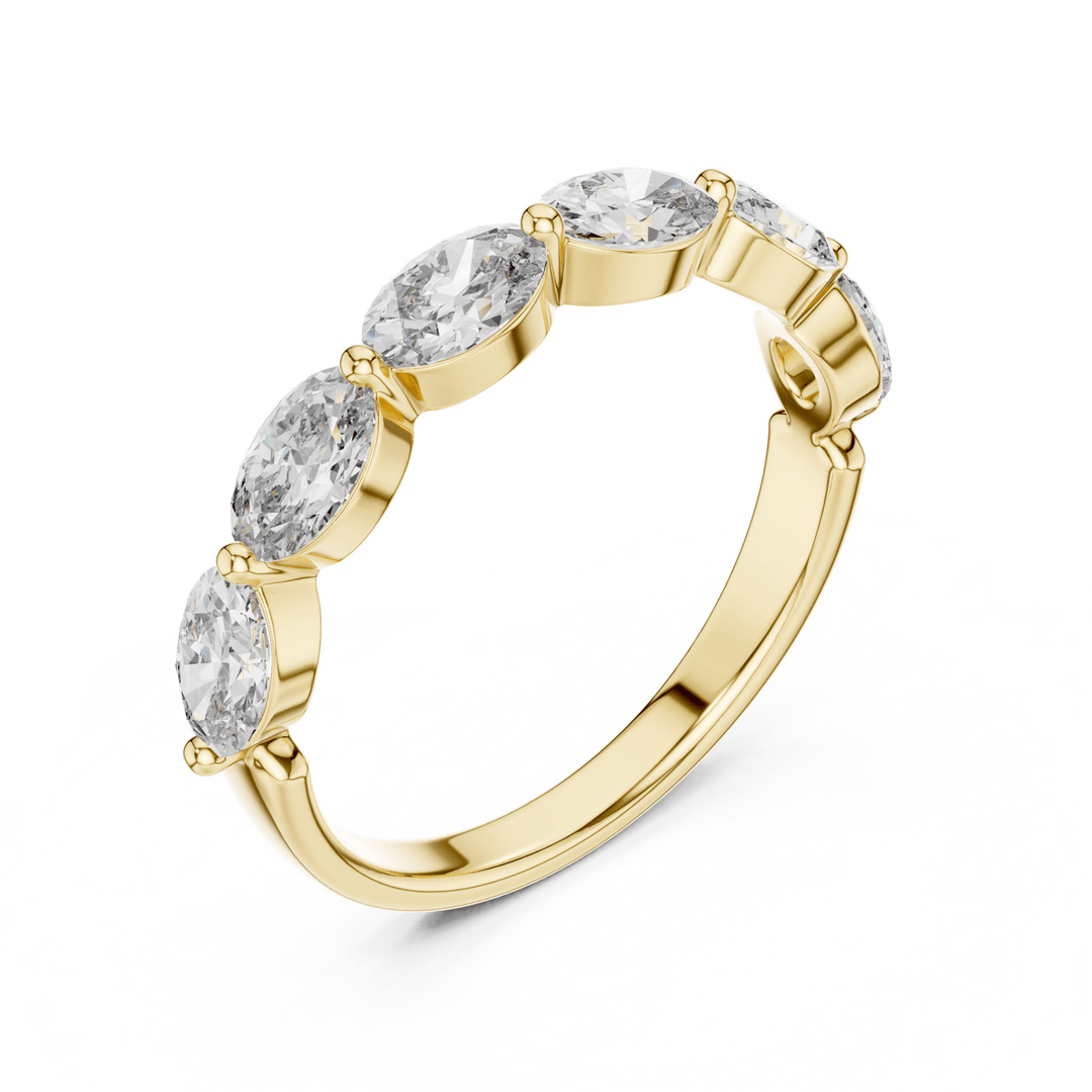 Oval 1.5 ctw Diamond Wedding Band - B1125 in Wedding Bands by 18 KARATS INC.