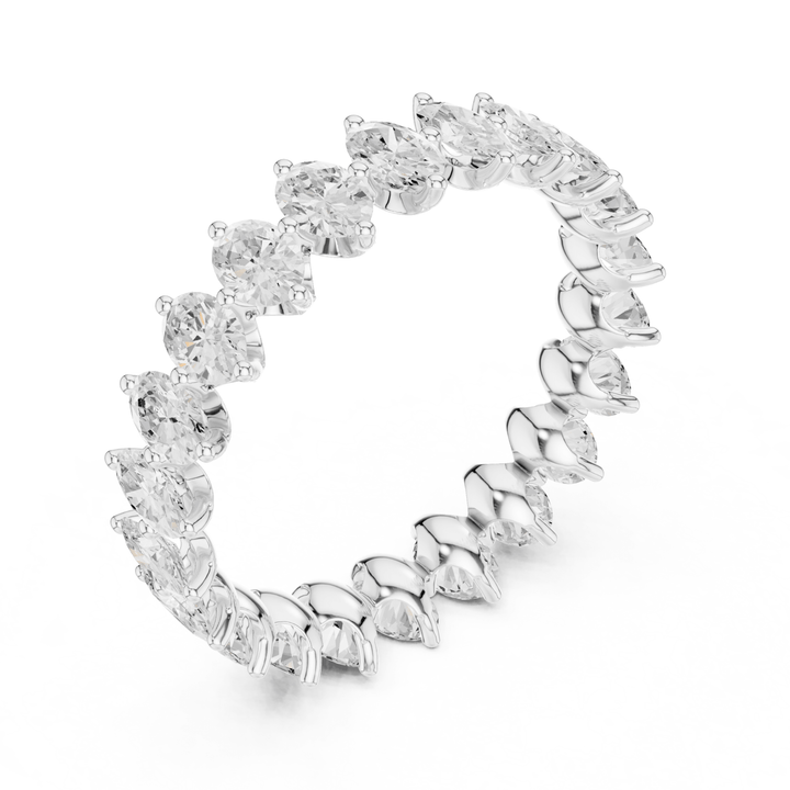 Oval Cut 1.65 ctw Diamond Eternity Band - B1178 in Wedding Bands by 18 KARATS INC.
