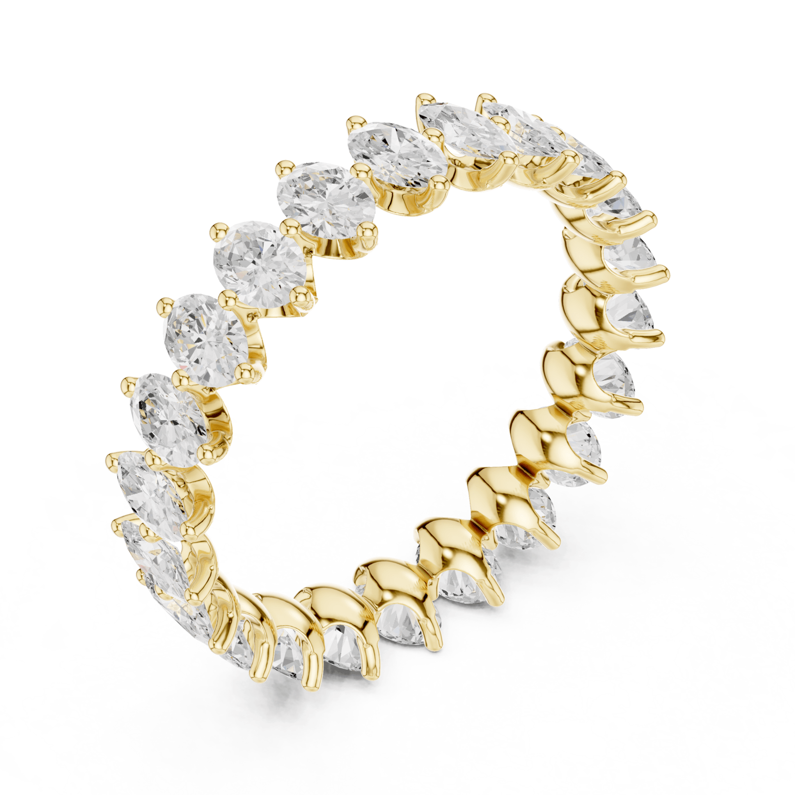 Oval Cut 1.65 ctw Diamond Eternity Band - B1178 in Wedding Bands by 18 KARATS INC.