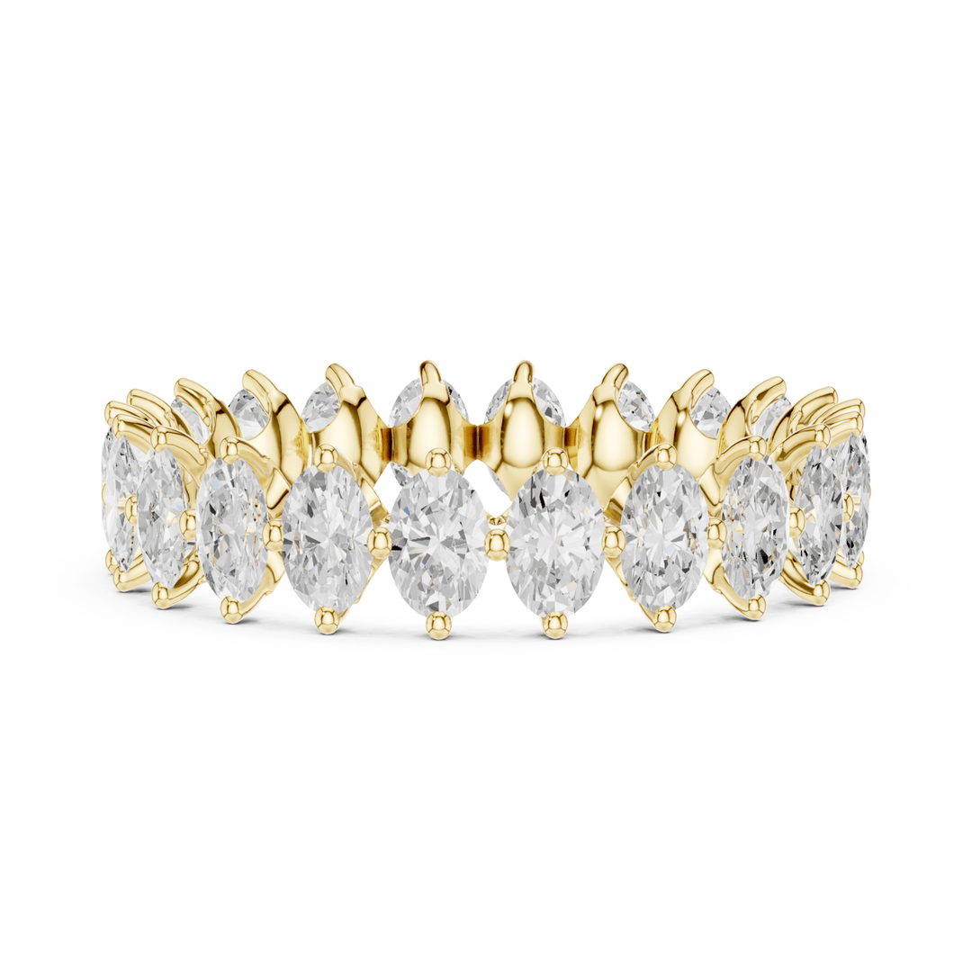 Oval Cut 1.65 ctw Diamond Eternity Band - B1178 in Wedding Bands by 18 KARATS INC.
