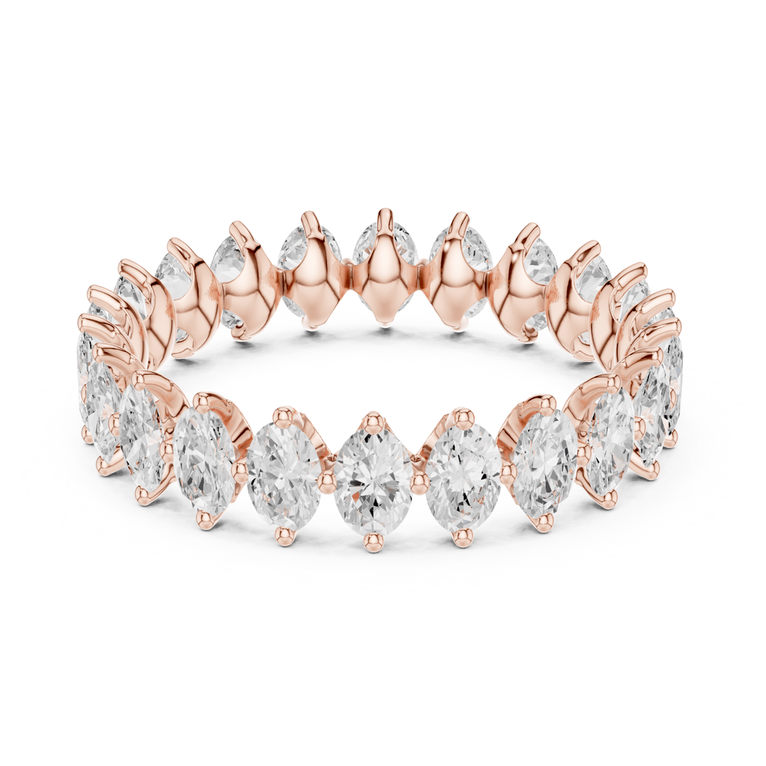 Oval Cut 1.65 ctw Diamond Eternity Band - B1178 in Wedding Bands by 18 KARATS INC.