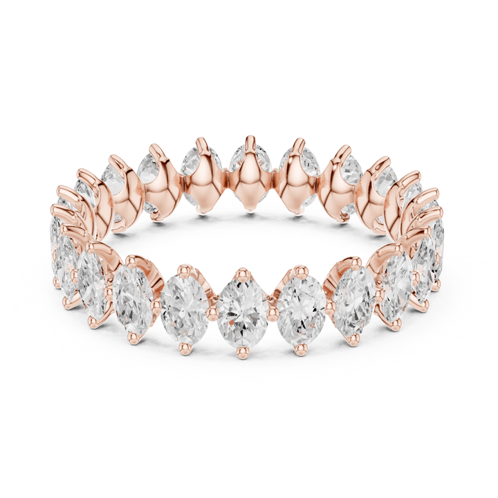 Oval Cut 1.65 ctw Diamond Eternity Band - B1178 in Wedding Bands by 18 KARATS INC.