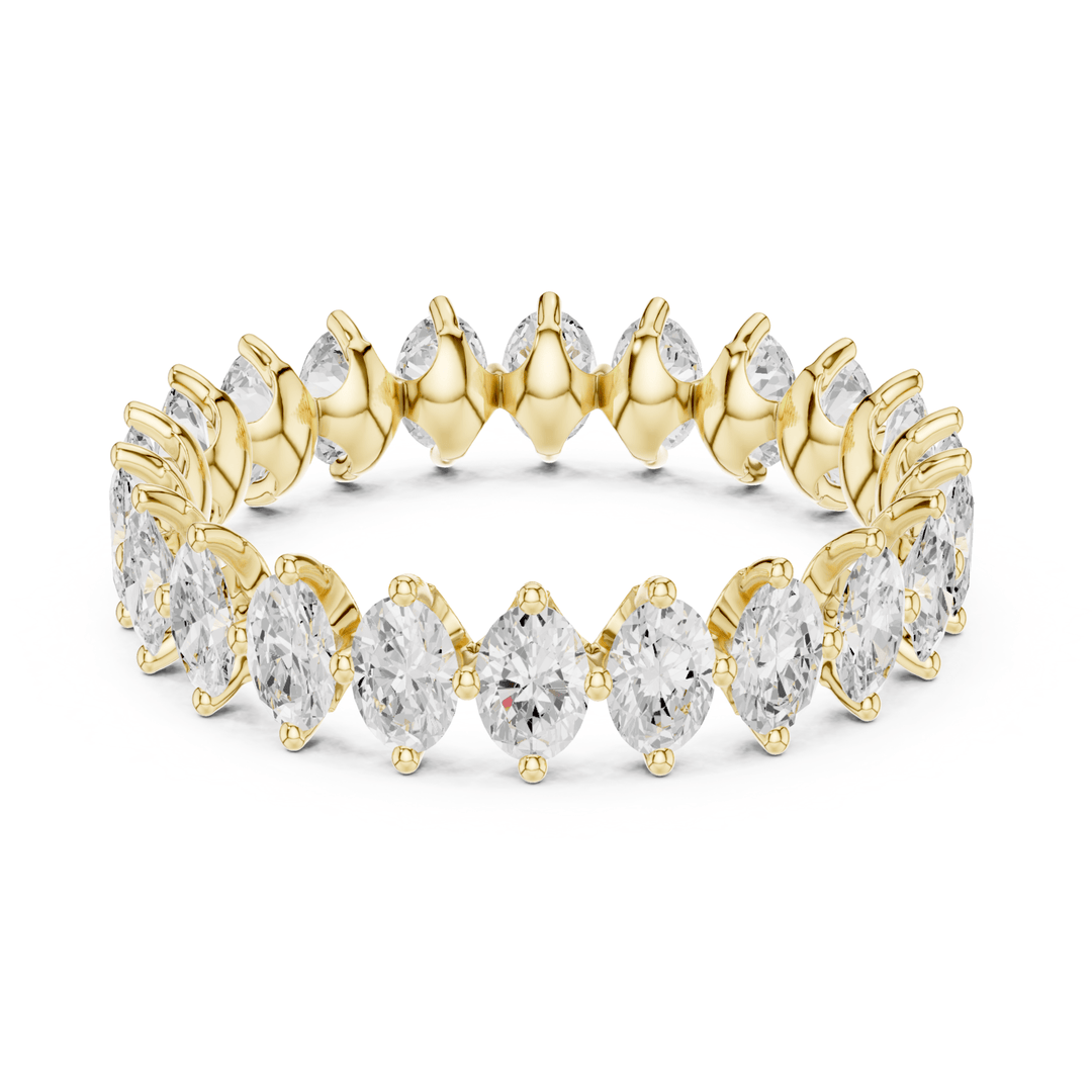 Oval Cut 1.65 ctw Diamond Eternity Band - B1178 in Wedding Bands by 18 KARATS INC.