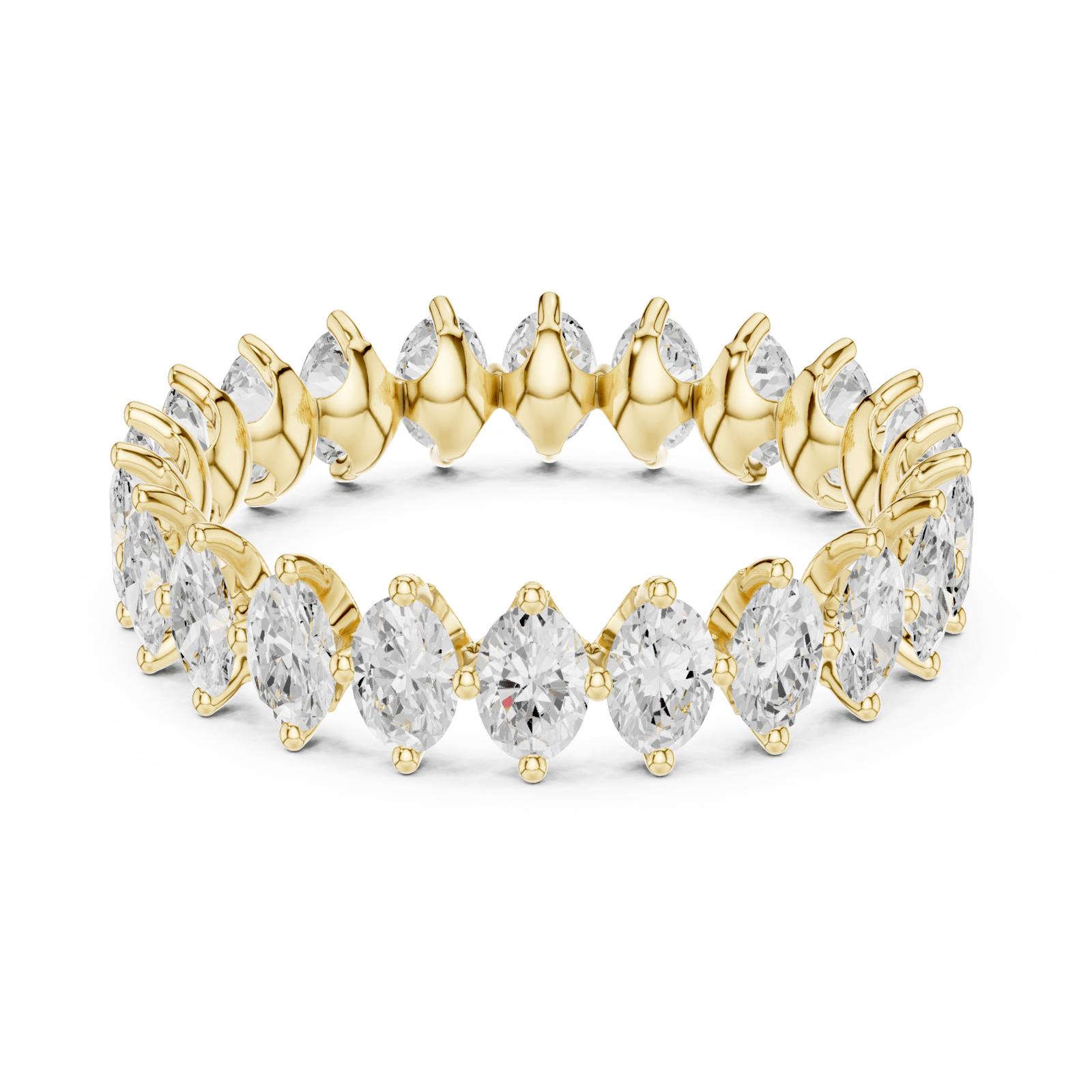 Oval Cut 1.65 ctw Diamond Eternity Band - B1178 in Wedding Bands by 18 KARATS INC.