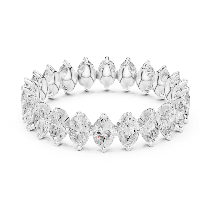 Oval Cut 1.65 ctw Diamond Eternity Band - B1178 in Wedding Bands by 18 KARATS INC.
