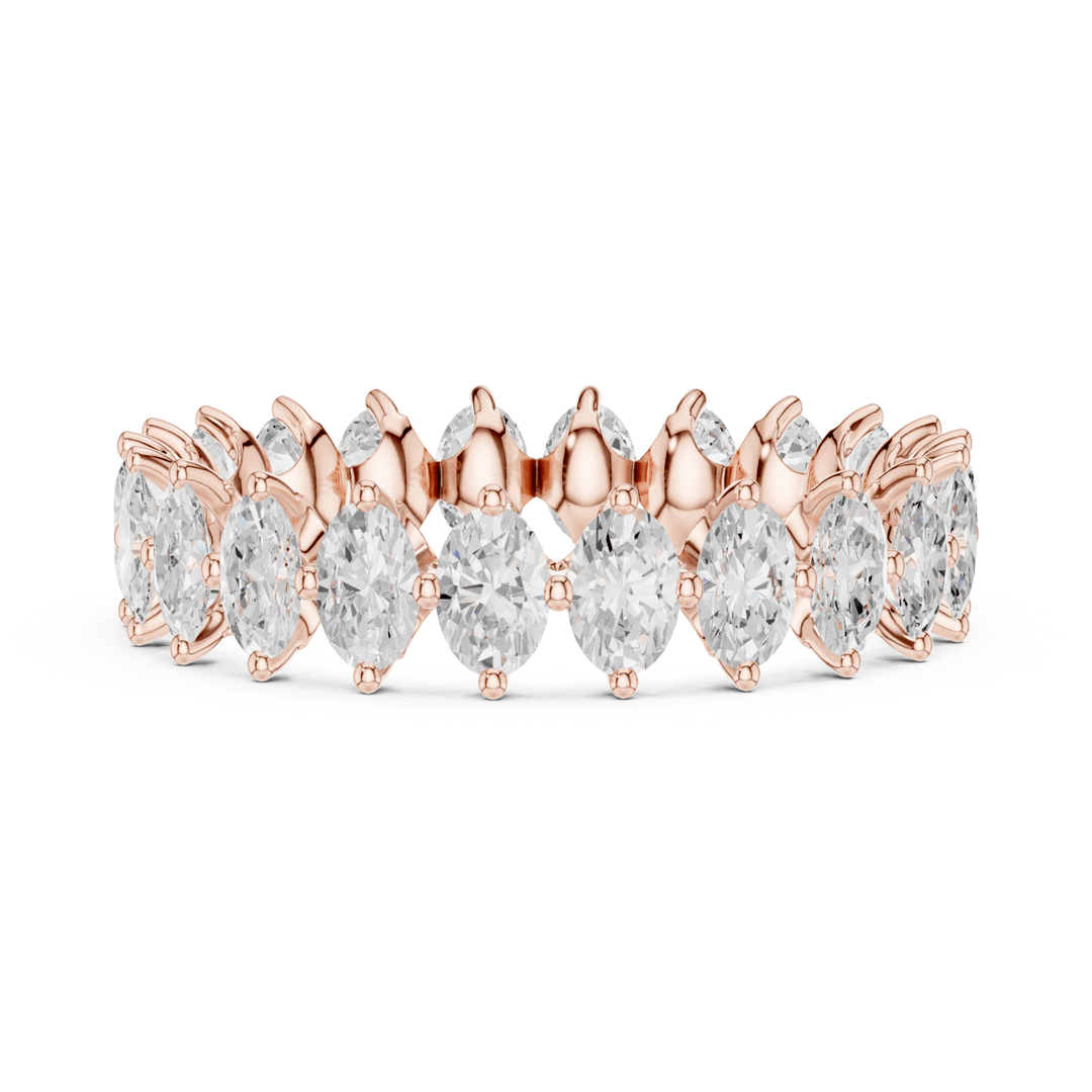 Oval Cut 1.65 ctw Diamond Eternity Band - B1178 in Wedding Bands by 18 KARATS INC.
