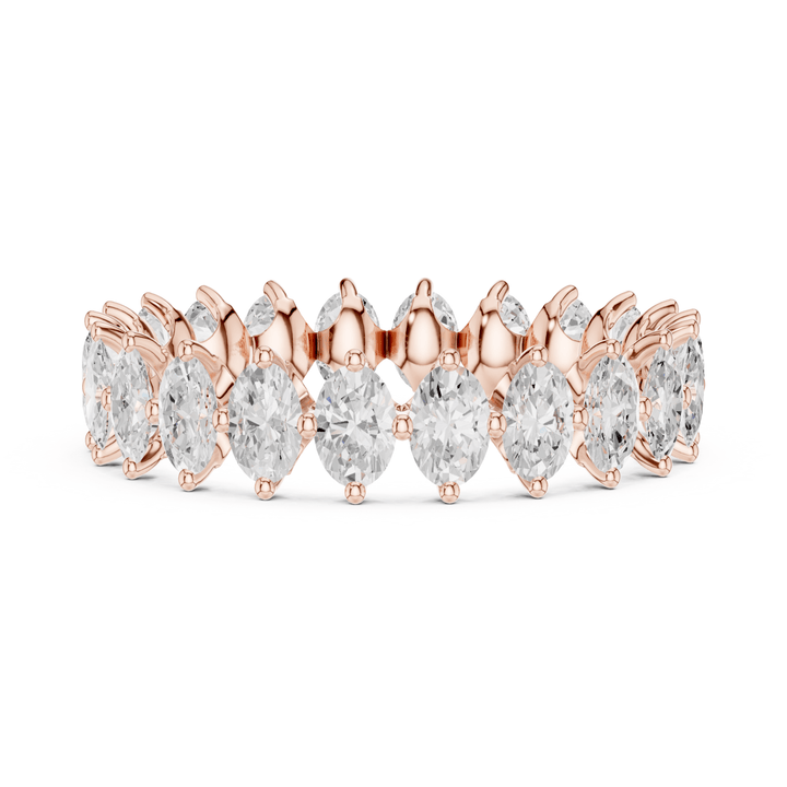 Oval Cut 1.65 ctw Diamond Eternity Band - B1178 in Wedding Bands by 18 KARATS INC.