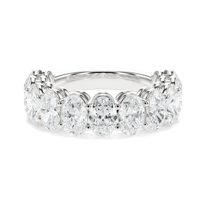 Oval Cut 4.20 ctw Diamond Wedding Band in Wedding Bands by 18 KARATS INC.
