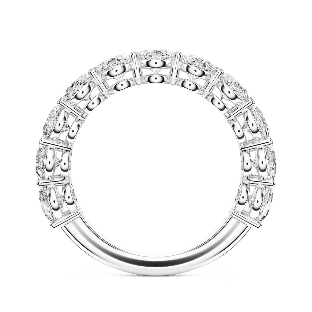 Oval Cut 4.20 ctw Diamond Wedding Band in Wedding Bands by 18 KARATS INC.