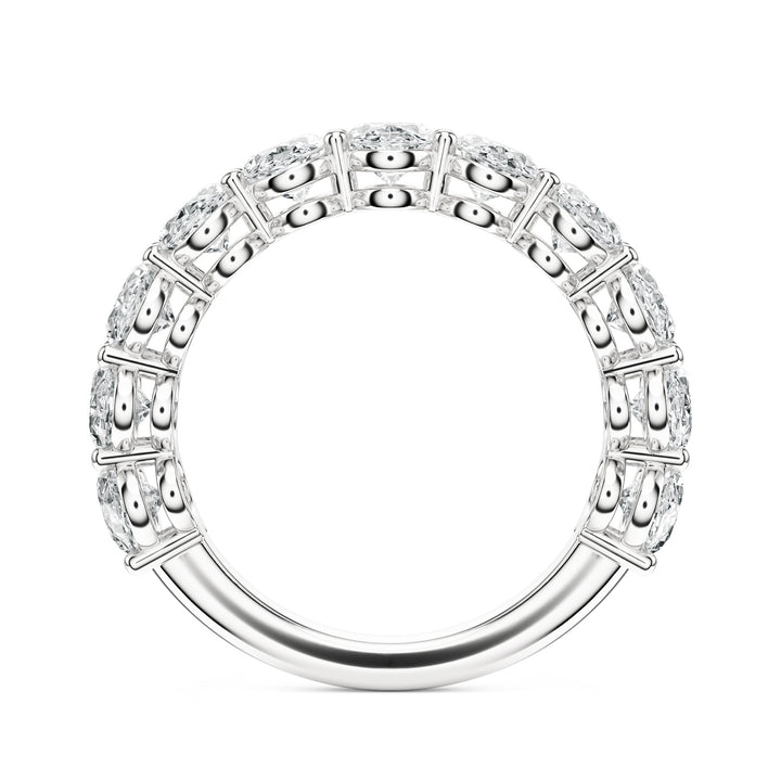 Oval Cut 4.20 ctw Diamond Wedding Band in Wedding Bands by 18 KARATS INC.