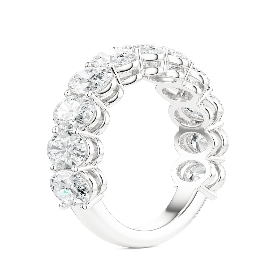 Oval Cut 4.20 ctw Diamond Wedding Band in Wedding Bands by 18 KARATS INC.