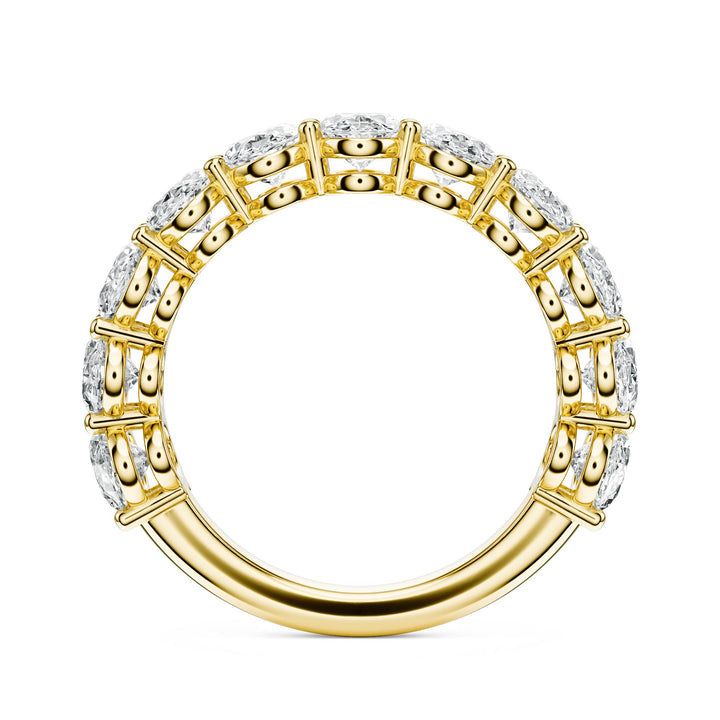 Oval Cut 4.20 ctw Diamond Wedding Band in Wedding Bands by 18 KARATS INC.
