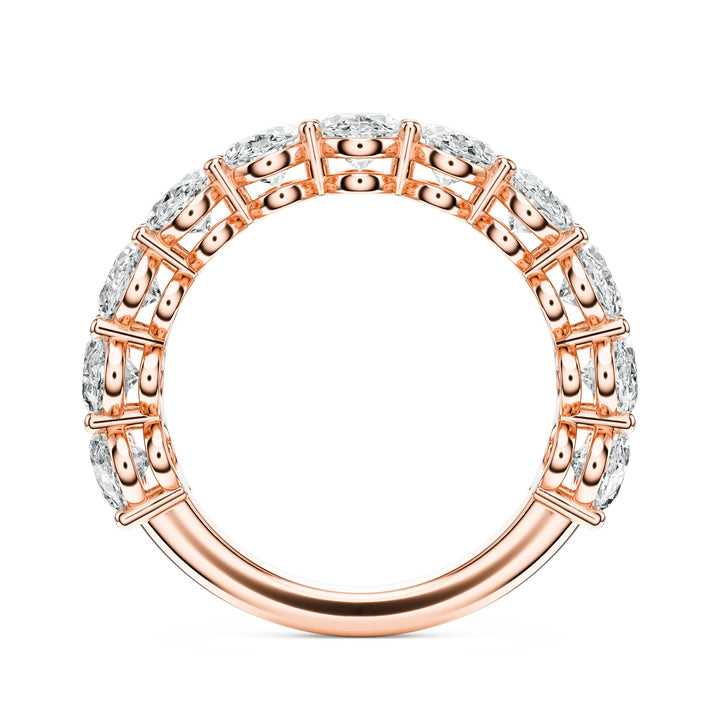 Oval Cut 4.20 ctw Diamond Wedding Band in Wedding Bands by 18 KARATS INC.