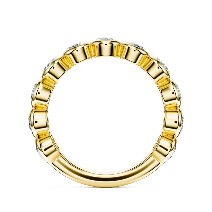 Oval Cut Bezel Diamond Wedding Band in Wedding Bands by 18 Karats