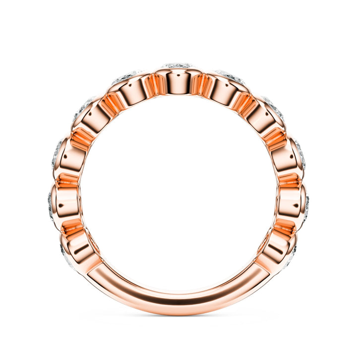 Oval Cut Bezel Diamond Wedding Band in Wedding Bands by 18 Karats