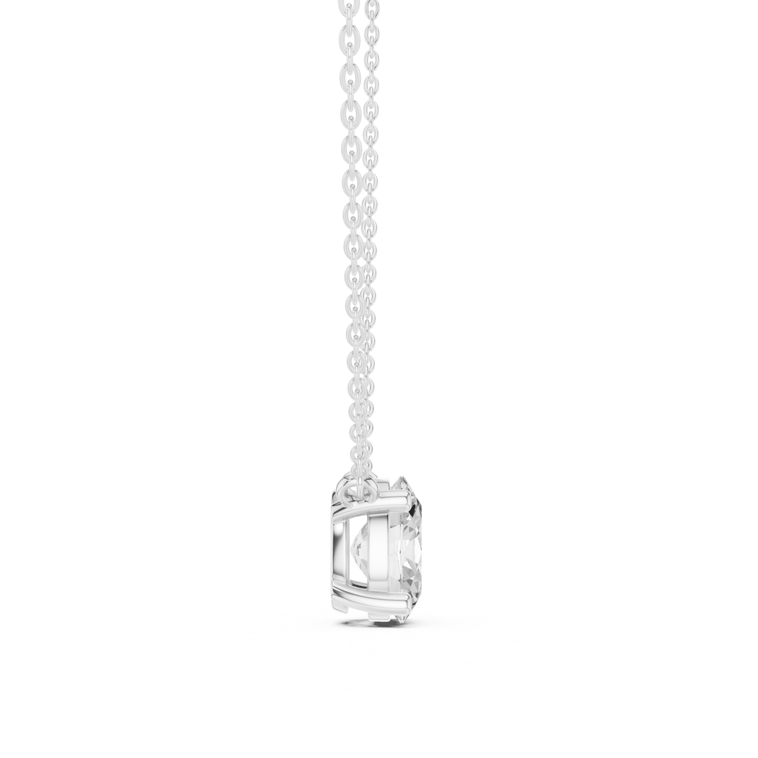 Oval Cut Diamond Solitaire Pendant - P1134OV in Necklace by 18 KARATS INC.