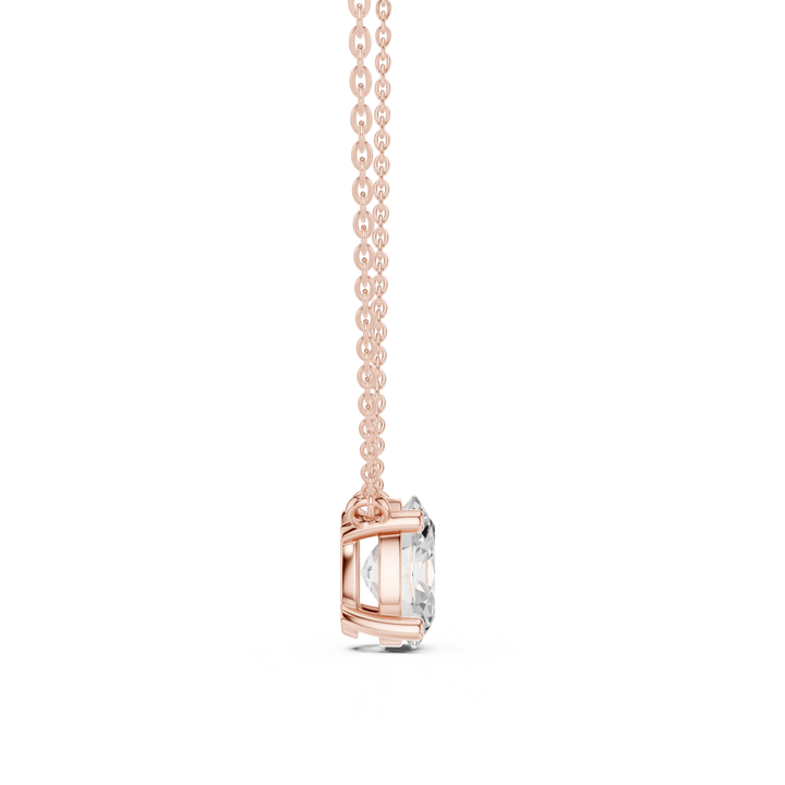 Oval Cut Diamond Solitaire Pendant - P1134OV in Necklace by 18 KARATS INC.