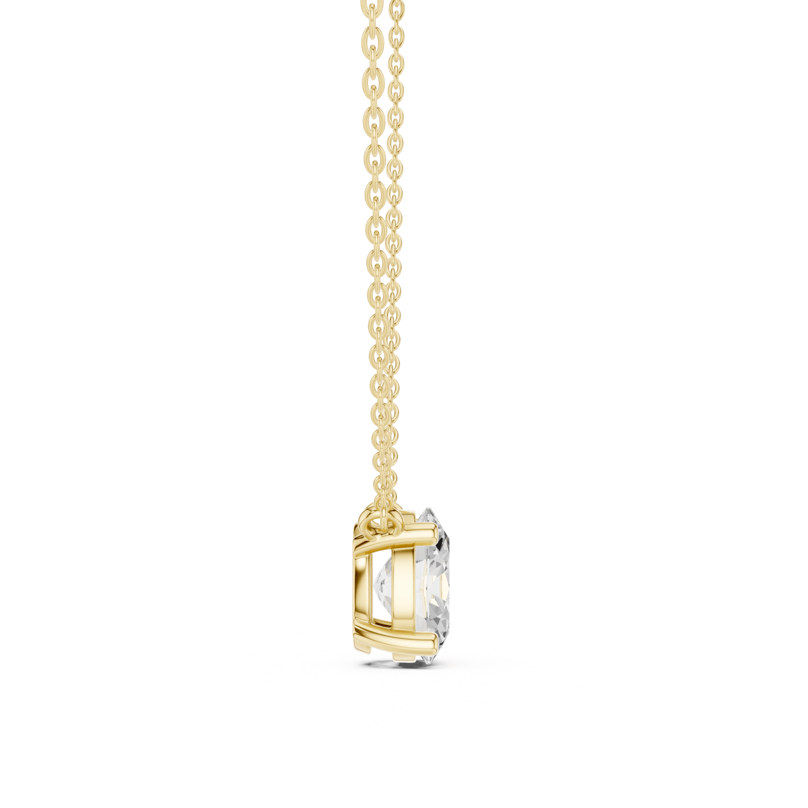 Oval Cut Diamond Solitaire Pendant - P1134OV in Necklace by 18 KARATS INC.