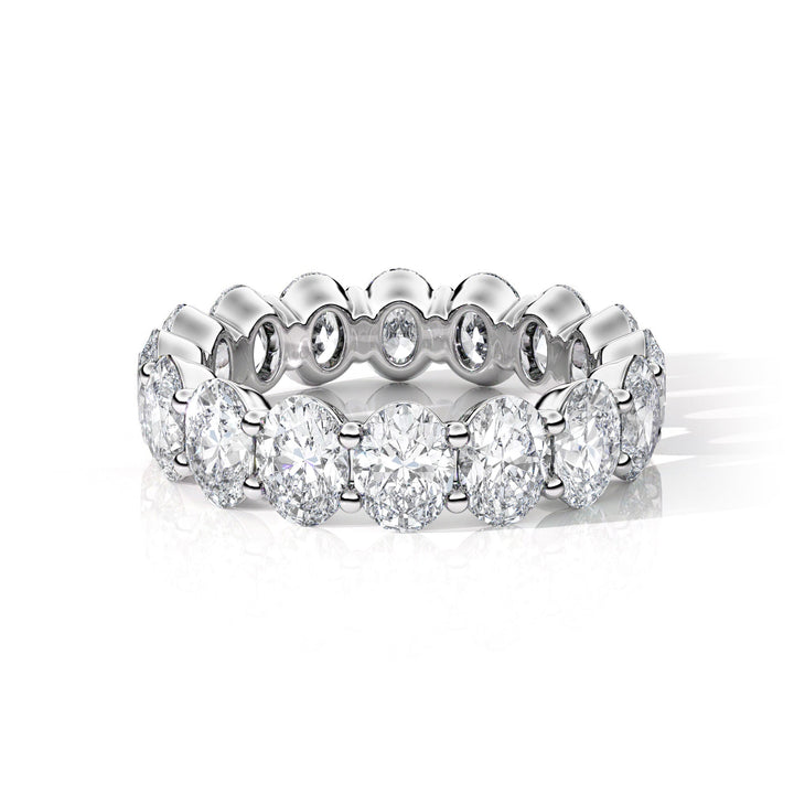 Oval Diamond Eternity Wedding Band - B1122 in Wedding Bands by 18 KARATS INC.
