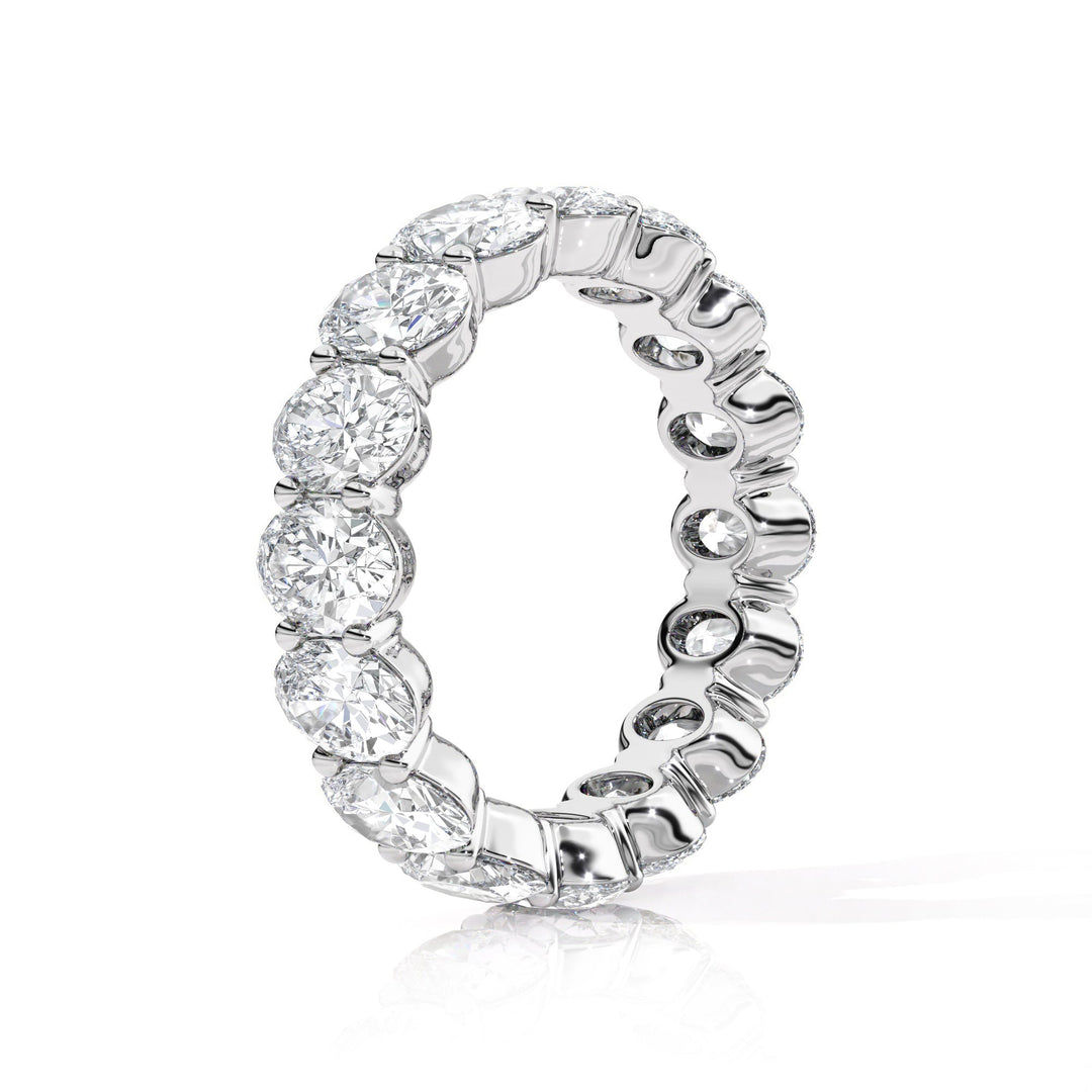 Oval Diamond Eternity Wedding Band - B1122 in Wedding Bands by 18 KARATS INC.