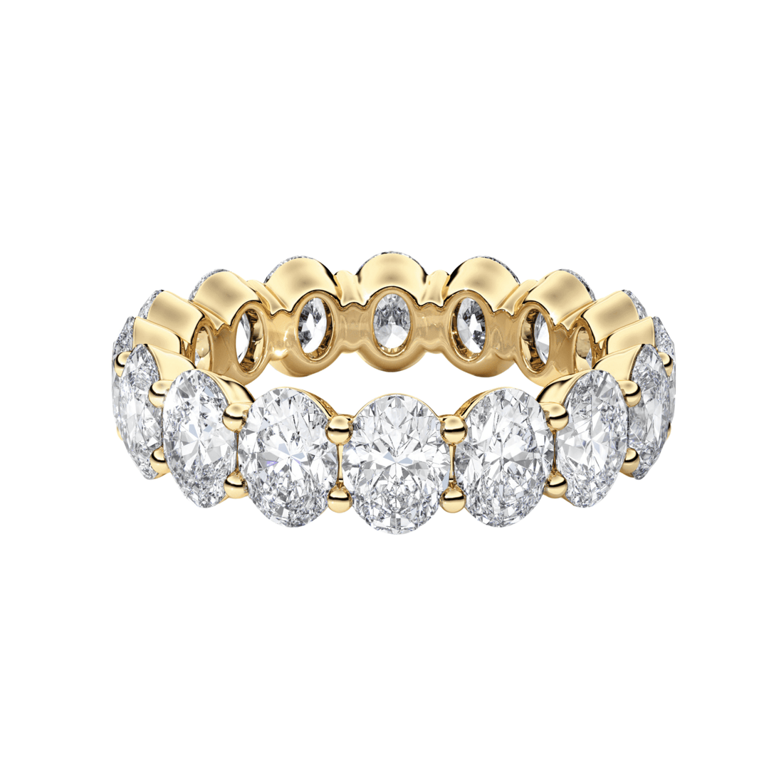 Oval Diamond Eternity Wedding Band - B1122 in Wedding Bands by 18 KARATS INC.