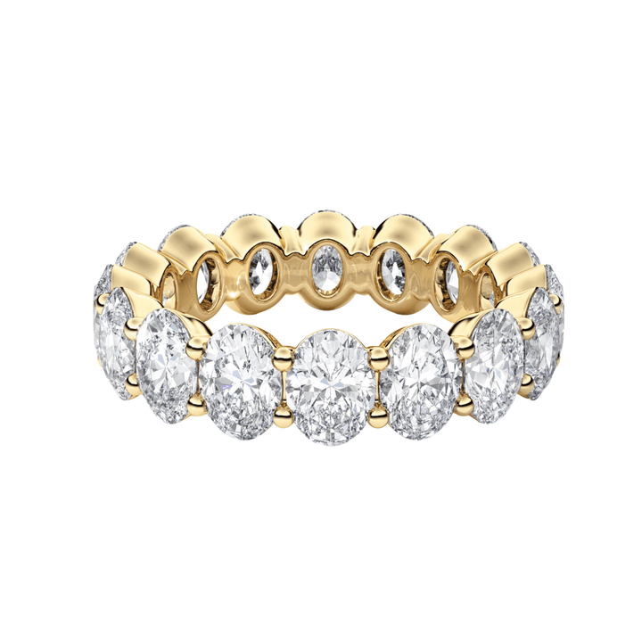 Oval Diamond Eternity Wedding Band - B1122 in Wedding Bands by 18 KARATS INC.