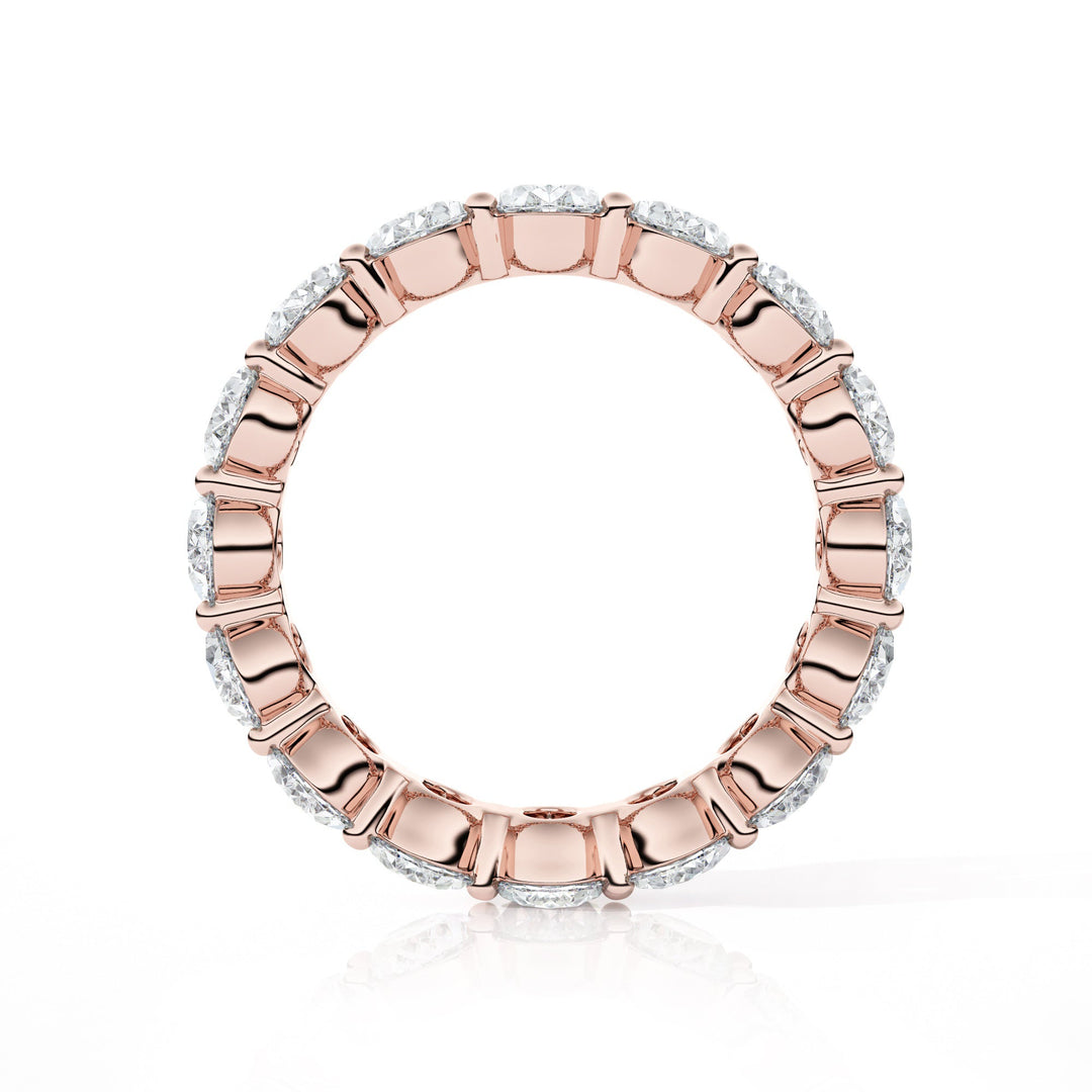 Oval Diamond Eternity Wedding Band - B1122 in Wedding Bands by 18 KARATS INC.