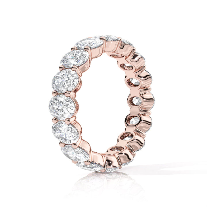 Oval Diamond Eternity Wedding Band - B1122 in Wedding Bands by 18 KARATS INC.
