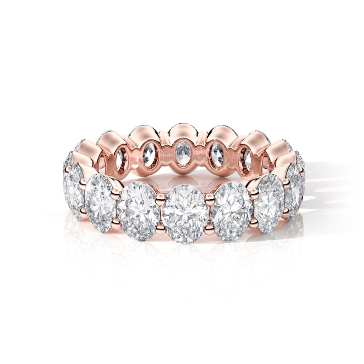 Oval Diamond Eternity Wedding Band - B1122 in Wedding Bands by 18 KARATS INC.