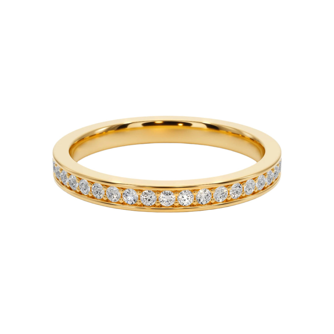 Pave Wedding Band — B1002 in Wedding Bands by 18 KARATS