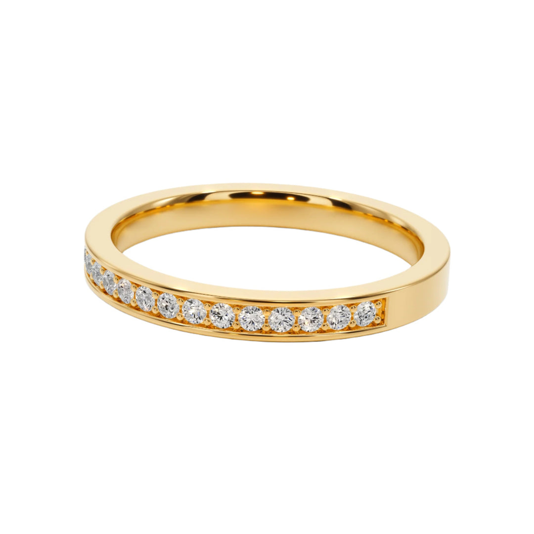 Pave Wedding Band — B1002 in Wedding Bands by 18 KARATS