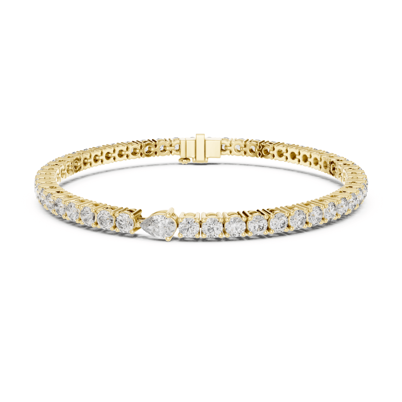 Pear Accent 5.75 ctw Diamond Tennis Bracelet - BC119 in Bracelet by 18 KARATS INC.