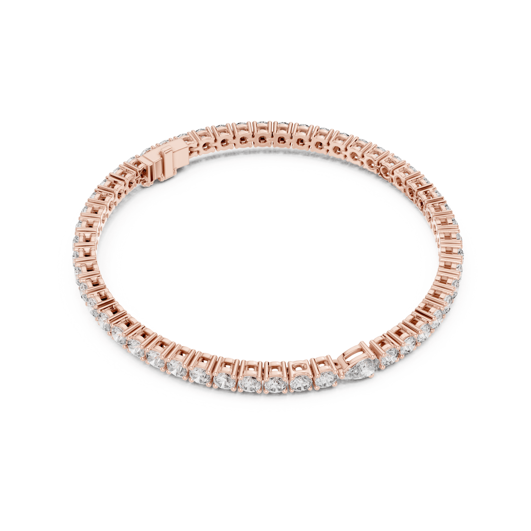 Pear Accent 5.75 ctw Diamond Tennis Bracelet - BC119 in Bracelet by 18 KARATS INC.