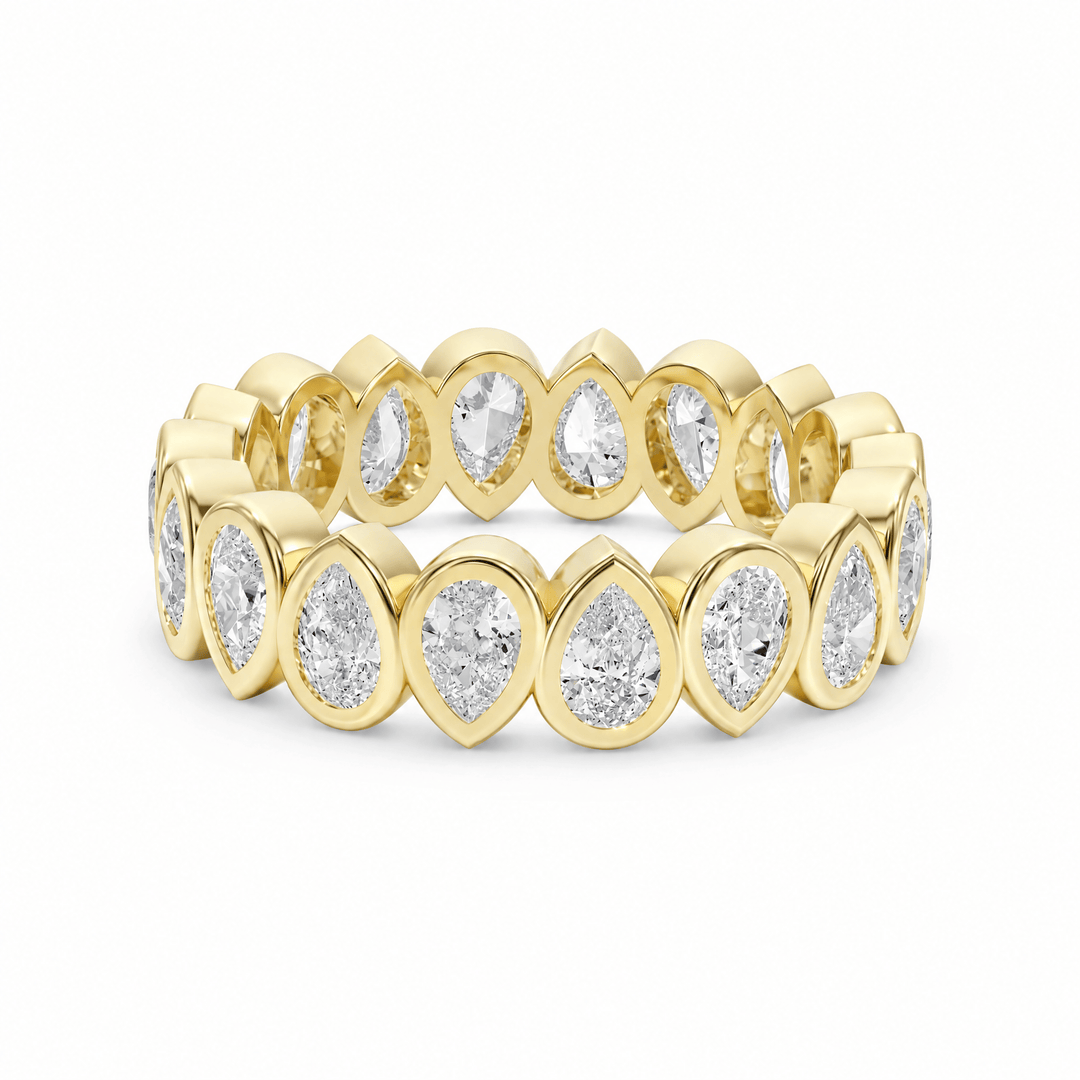 Pear Bezel Diamond Wedding Band in Wedding Bands by 18 KARATS INC.